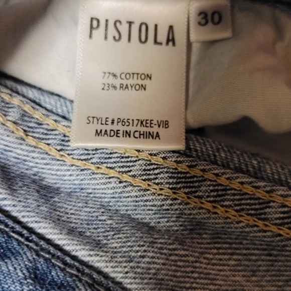 Pistola LA "Bobbie" Wide Leg Ankle Distressed  Womens Jeans Size 30 - Picture 5 of 8